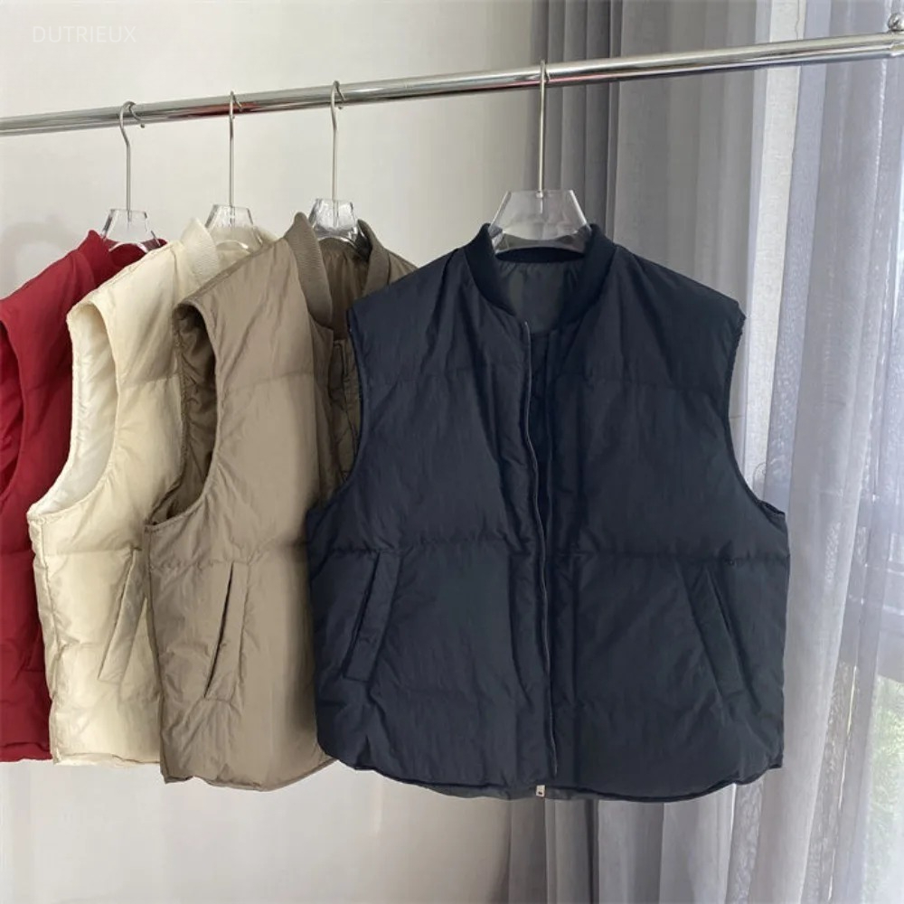Winter Clothing Hong Kong - Зимняя теплая парка-жилетка с круглым вырезом